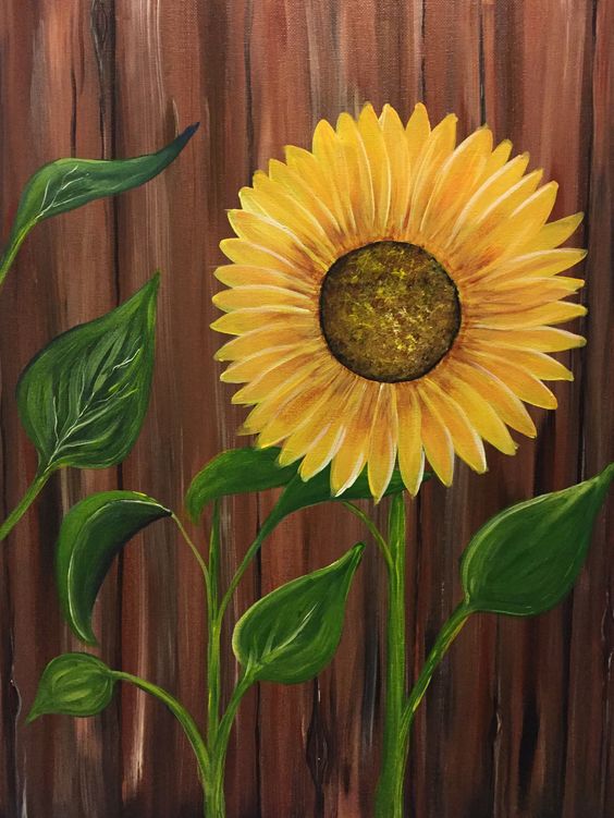 sunflower canvas painting