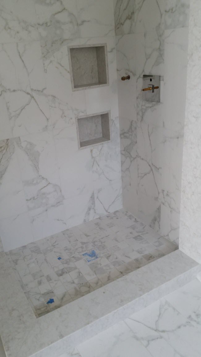 Carrara White Marble Floor and Wall Design Ideas